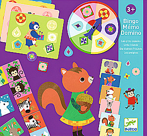 Galda spēles - Mazie draugi. Memo, Loto, Domino