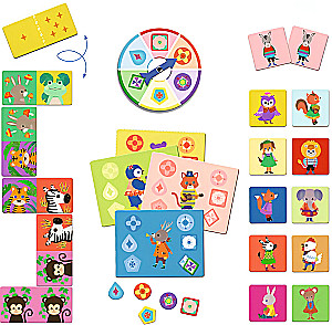 Galda spēles - Mazie draugi. Memo, Loto, Domino