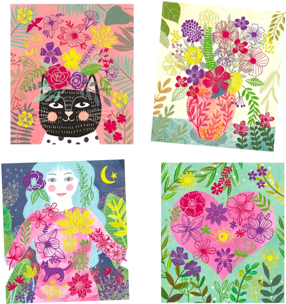 Creative Set - Collage. Petals