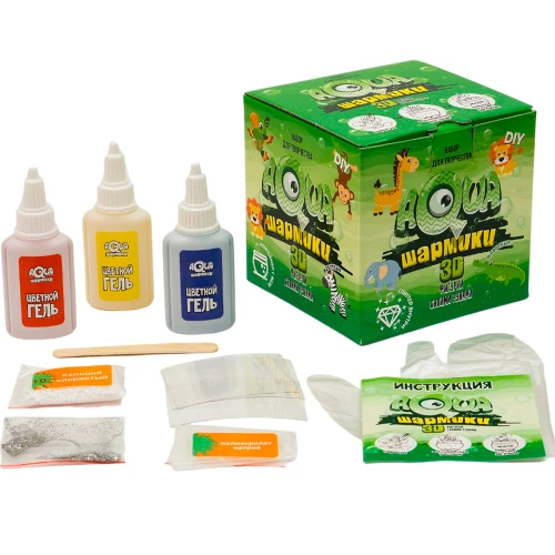 Jaunas chemikas eksperimentų ir bandymų rinkinys - Akvašarmėkai. 3D gyvūnai