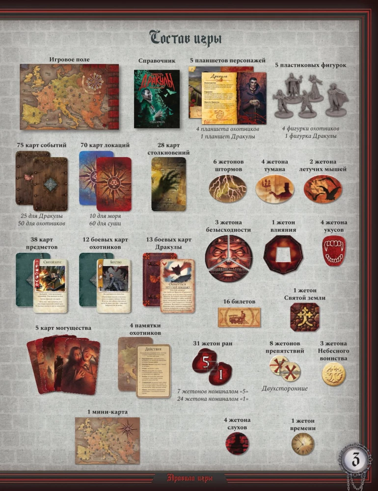 Brettspiel - Draculas Zorn. Dritte Edition