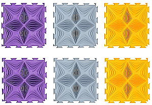 Модульный коврик - Калейдоскоп (жесткий), 6 пазлов