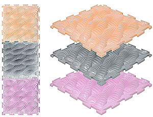 Modularer Teppich - Federn, Premium (weich), 5 Puzzles