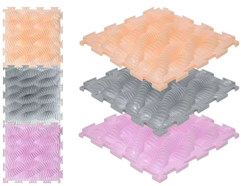 Модульный коврик - Пружинки, премиум (мягкий), 5 пазлов