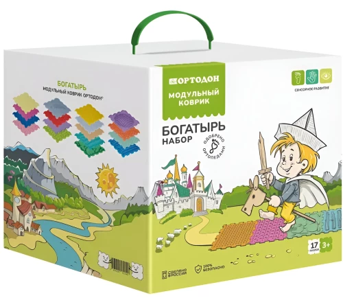 Модульный коврик - Набор Богатырь, 17 пазлов