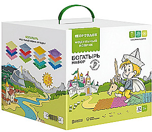 Модульный коврик - Набор Богатырь, 17 пазлов