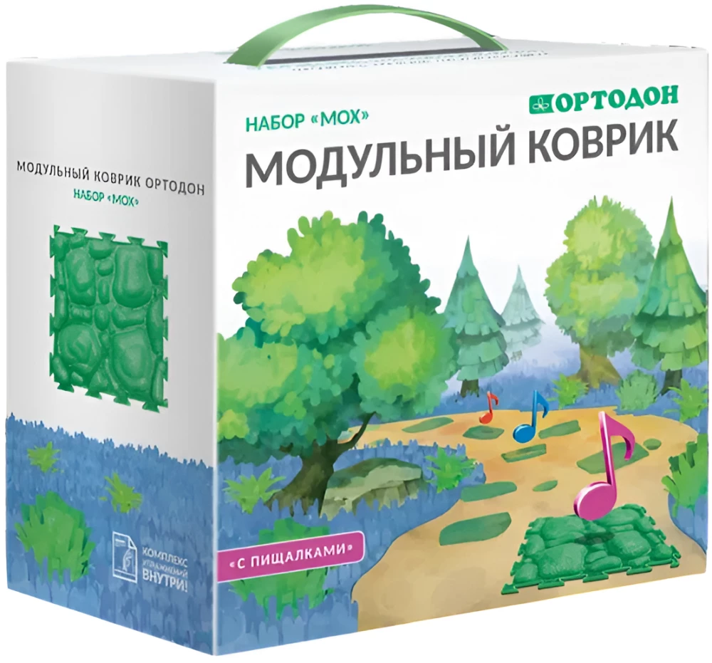 Модульный коврик - Набор мох, 6 пазлов