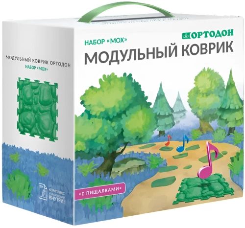 Модульный коврик - Набор мох, 6 пазлов