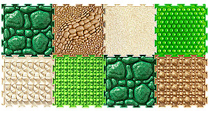 Модульный коврик - Набор мох, 6 пазлов