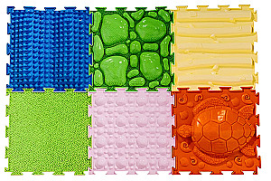 Модульный коврик - Набор №16. Морская черепашка, 6 пазлов