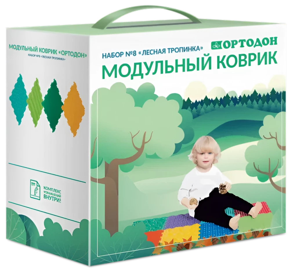 Модульный коврик - Набор №8. Лесная тропинка, 8 пазлов