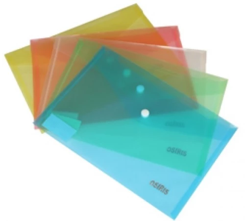 Папка с кнопкой A5, зеленая