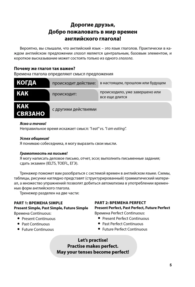 Proste czasy angielskich czasowników. Praktyczny trener