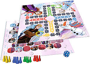 Gra planszowa - Frozen II. Ludo. Węże i drabiny