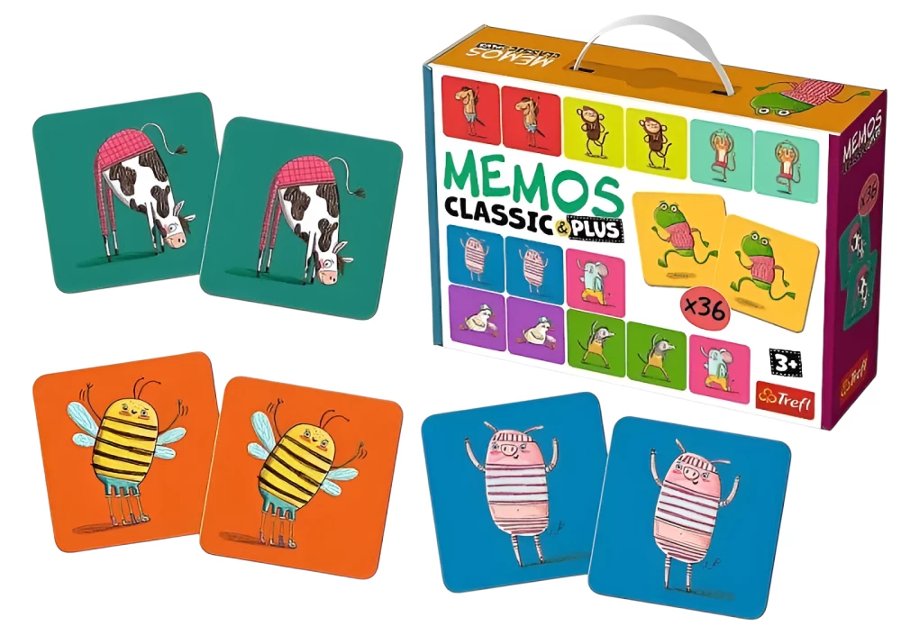 Gra planszowa - Memo Classic Plus. Dźwięki i ruchy