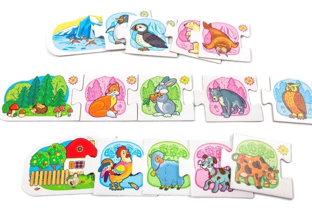 Развивающая игра - Зверята