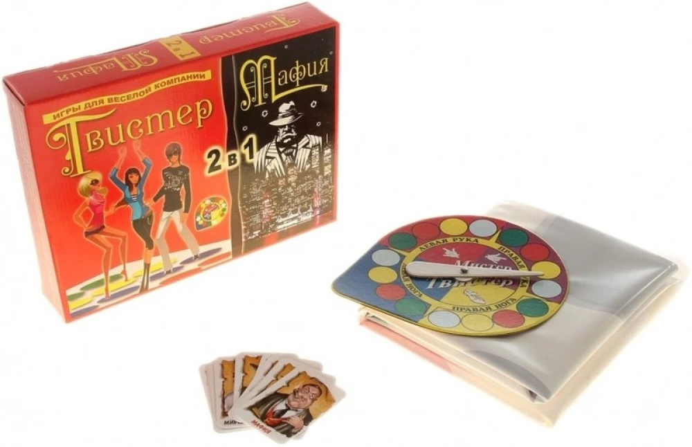 Напольная игра - Твистер + Настольная игра - Мафия