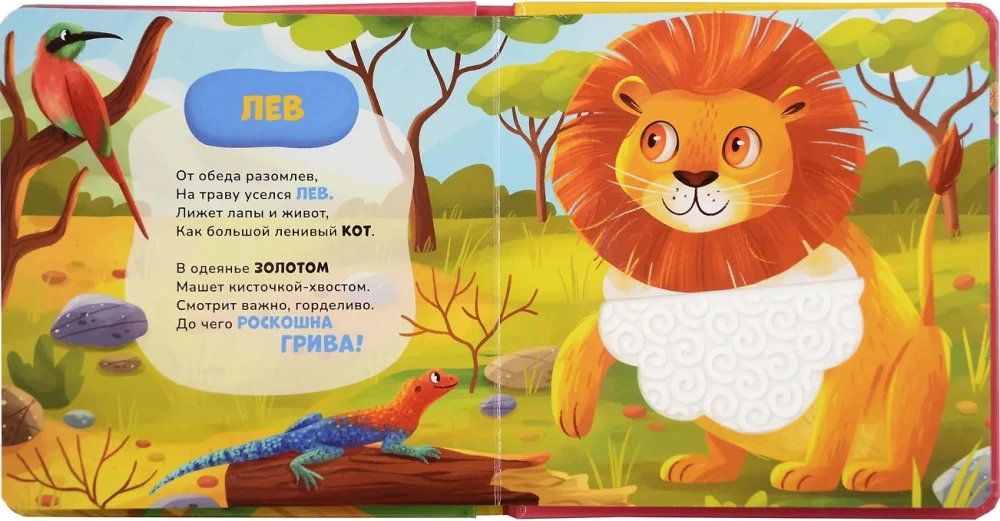 Tactile Book with Poems. In the Zoo