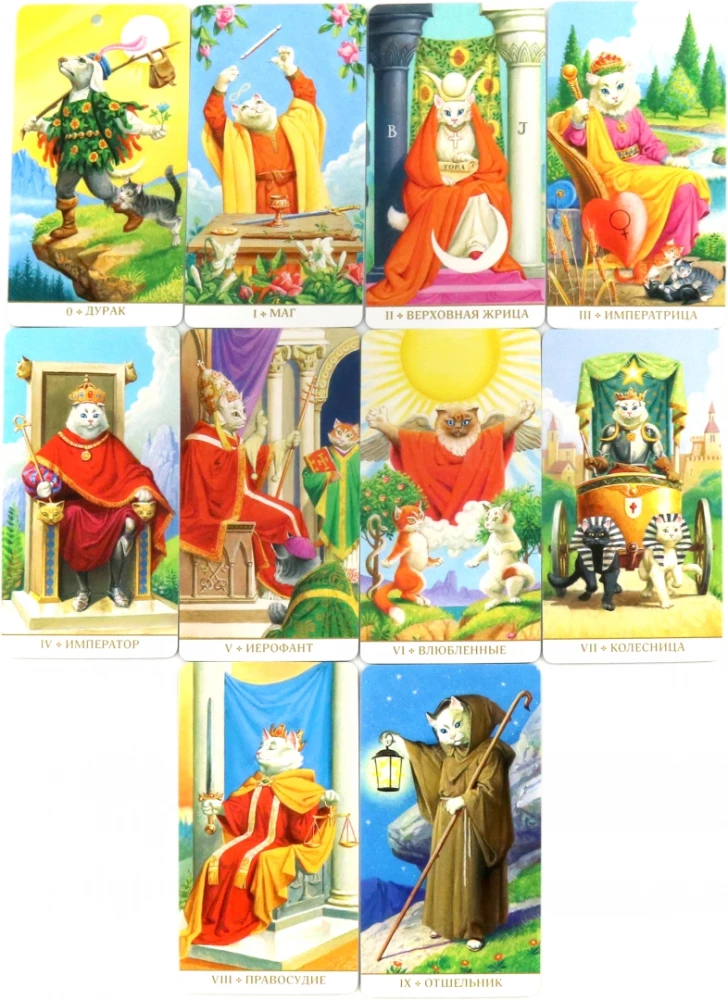 Tarot Białych Kotów (bez ramki). Polska wersja