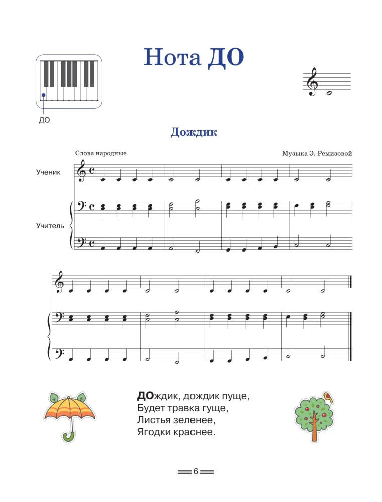 Notes for Piano for the Very Young. A Guide with Musical Alphabet