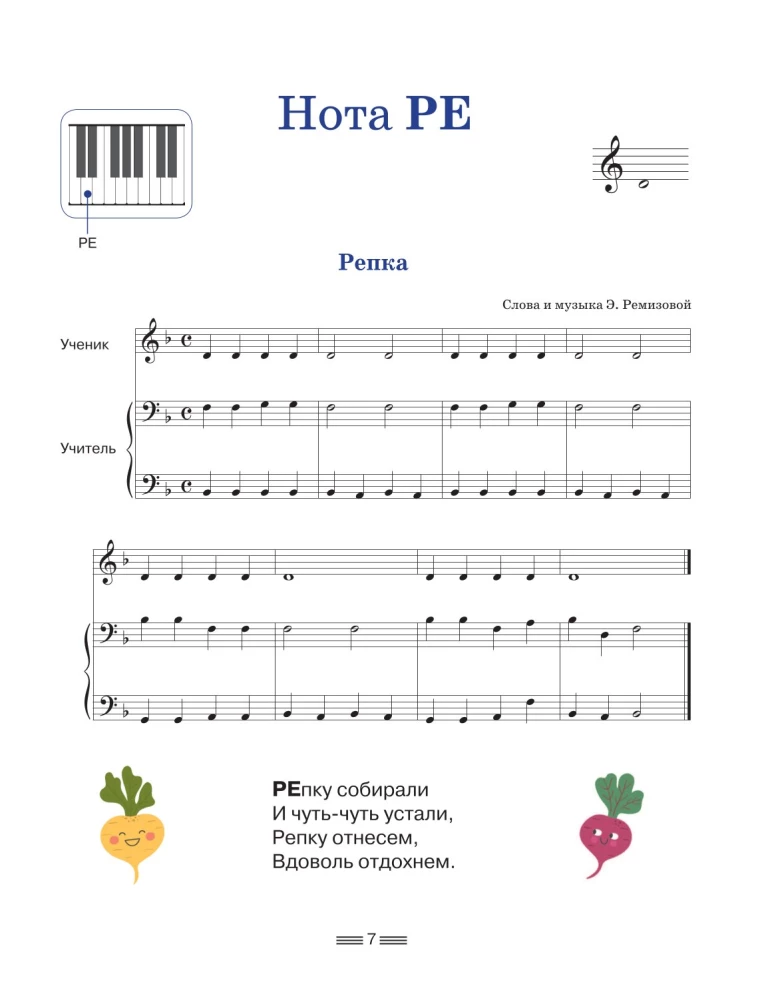 Notes for Piano for the Very Young. A Guide with Musical Alphabet