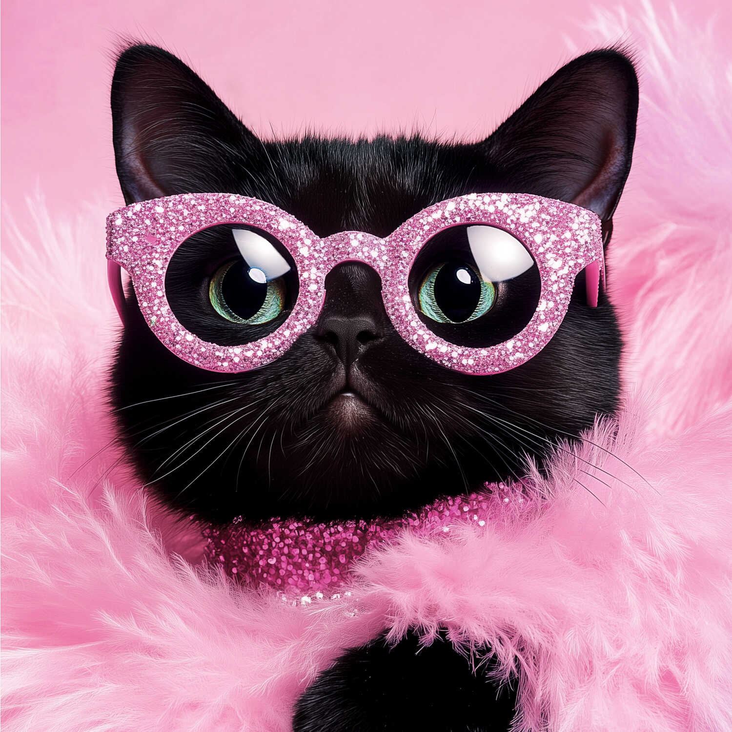 Diamantmalerei auf Keilrahmen - Glamouröse Katze, 30x30cm