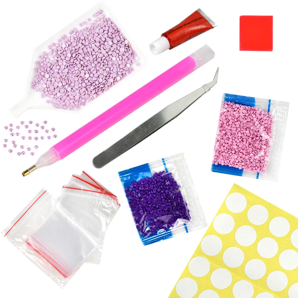 Dimanta mozaīka uz apakšrāmja - Sunītis ar kafiju, 30x30cm