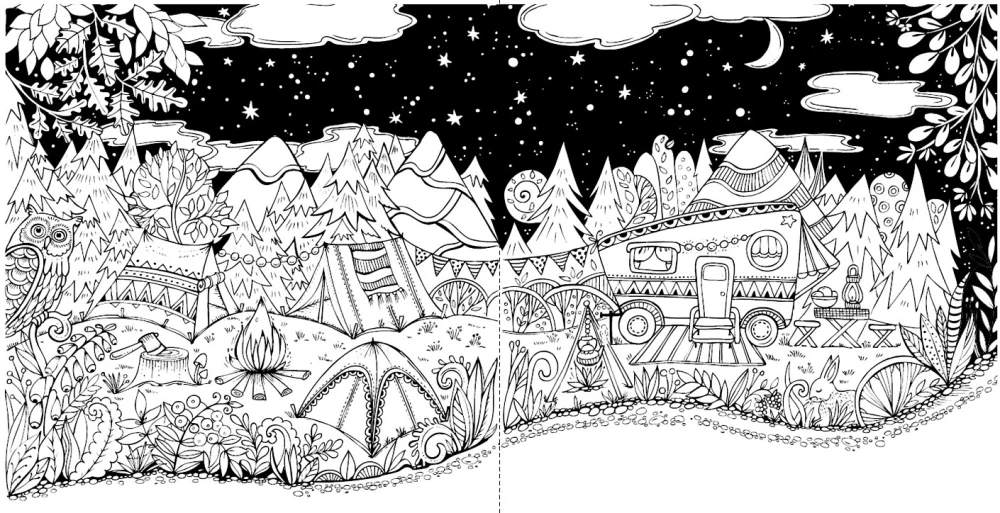 Mano vasaros pasivaikščiojimas: Spalvinimo knygelė