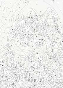 Glezna pēc numuriem - Meitene ar leopardu, 20x30cm