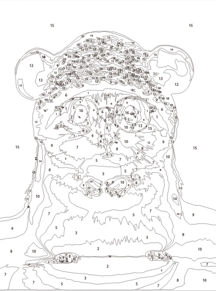 Glezna pēc numuriem - Žurka cepurē, 15x20cm