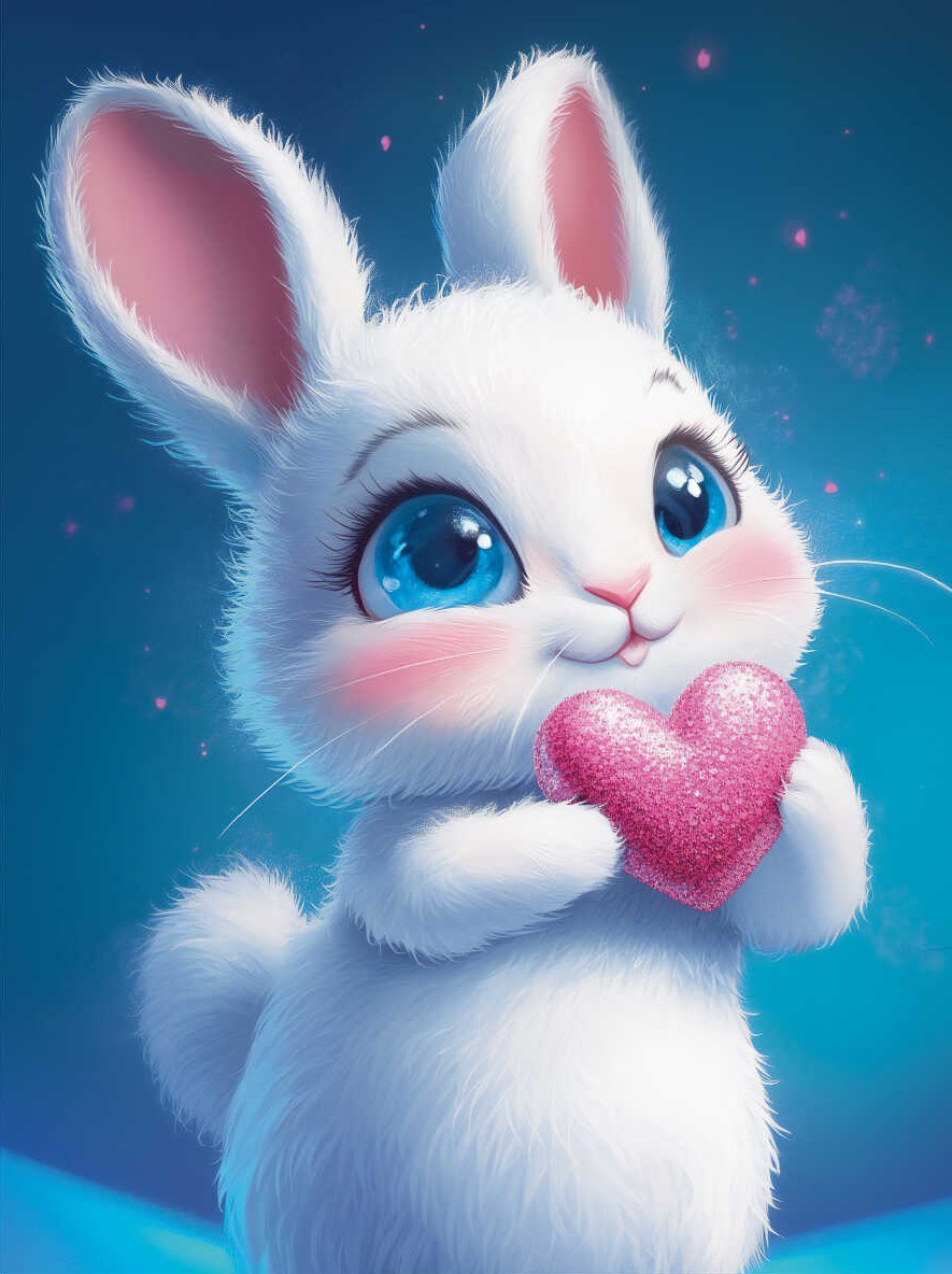 Malen nach Zahlen - Verliebter Hase, 15x20cm