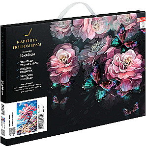 Glezna pēc numuriem - Sakura pie jūras, 30x40cm