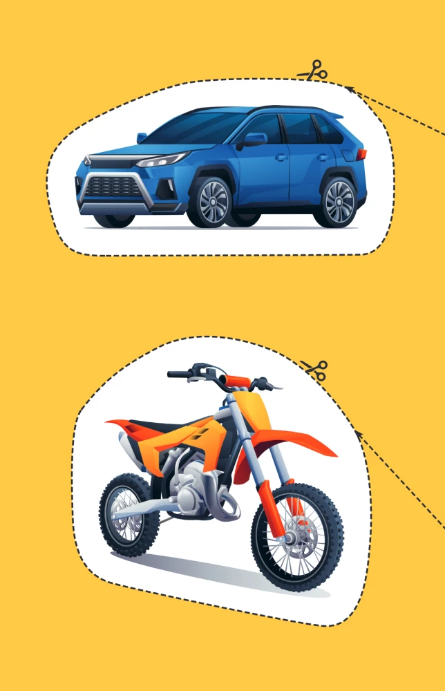 Мои первые вырезалки. Машинки