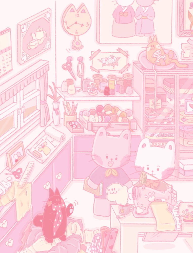 Õnnelikud päevad kass Grške. Armastusväärne Korea värvimisraamat-antistress