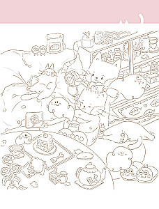 Õnnelikud päevad kass Grške. Armastusväärne Korea värvimisraamat-antistress