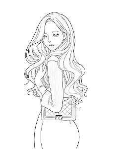 Истинная красота. Раскраска по вебтуну