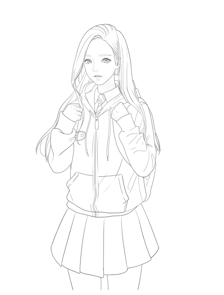 Истинная красота. Раскраска по вебтуну