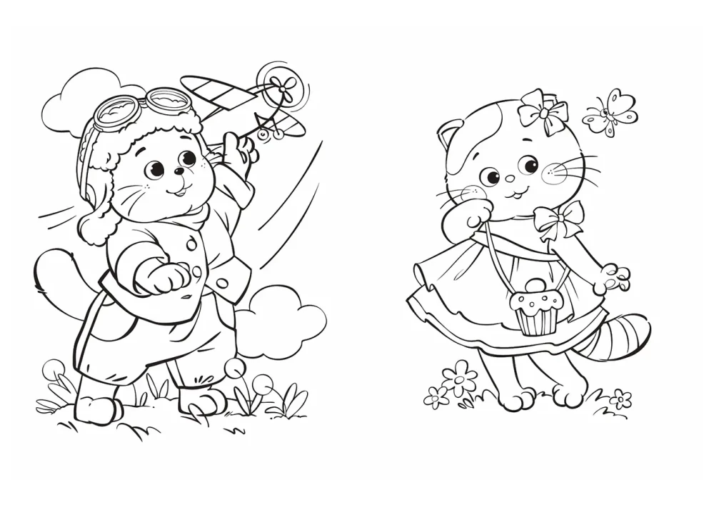 Kat Basik. Flauschige Freunde. Malbuch