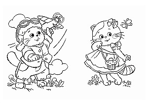 Kat Basik. Flauschige Freunde. Malbuch