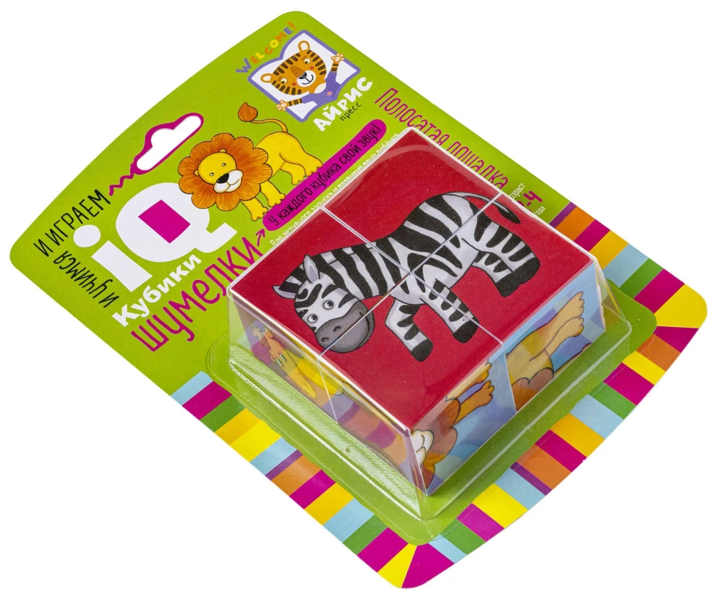 Intelligente Würfel. Geräusche. Gestreites Pferd, 4 Stück