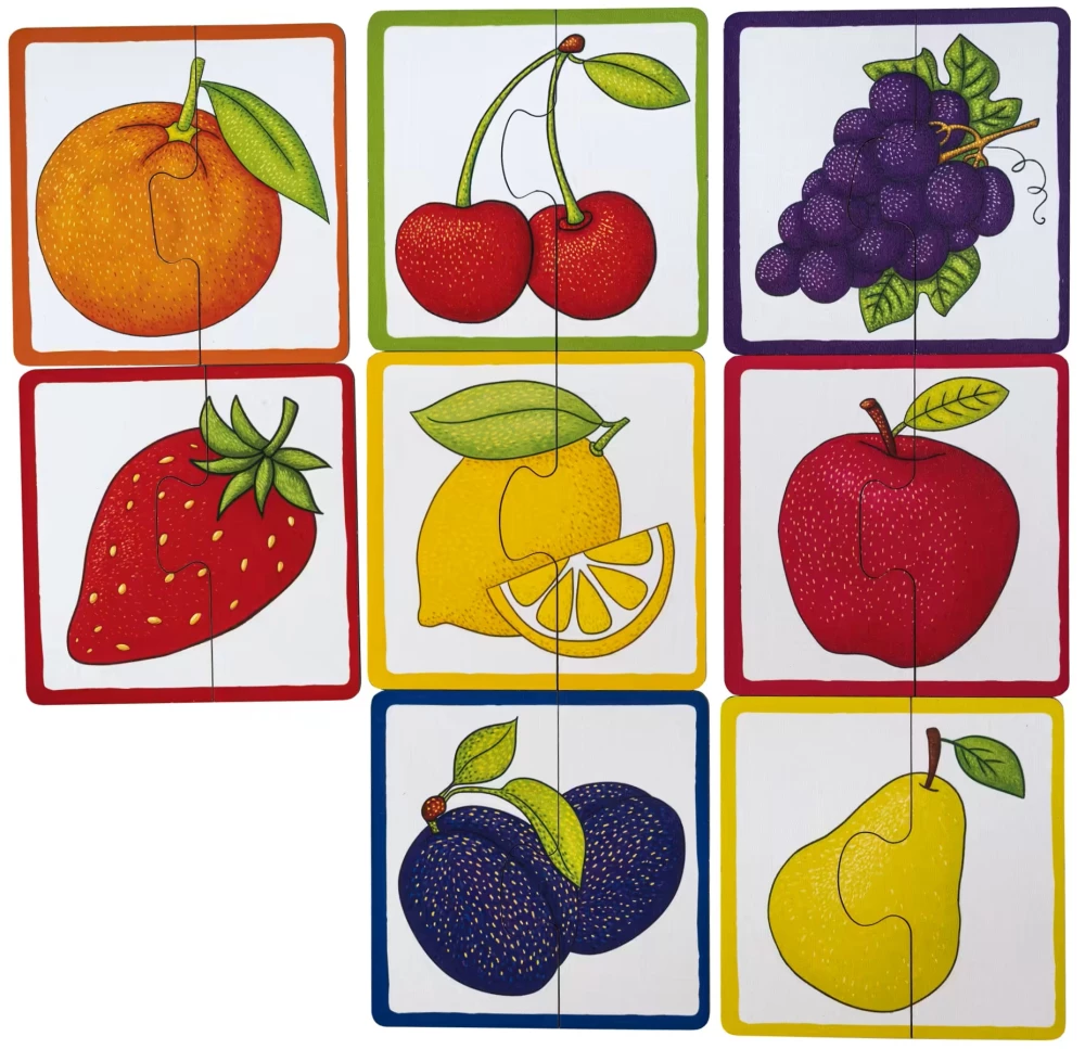 IQ-Puzzle. Früchte und Beeren