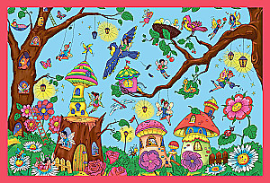 Plakat do kolorowania z grami. Kraina wróżek