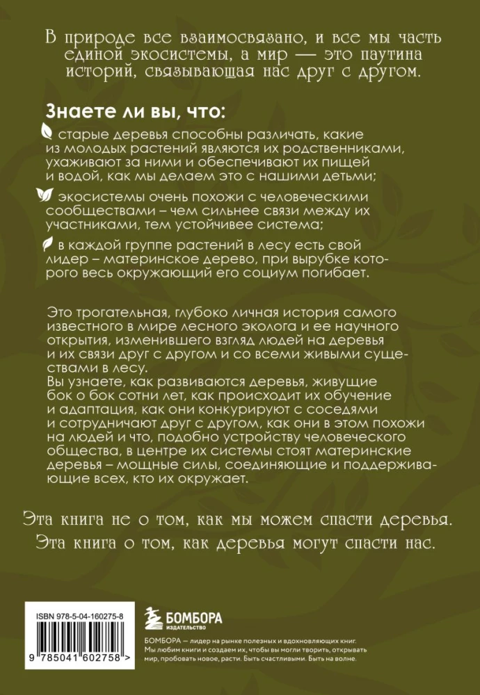 The Wisdom of the Forest. In Search of the Mother Tree and the Mysterious Connection of All Living Things