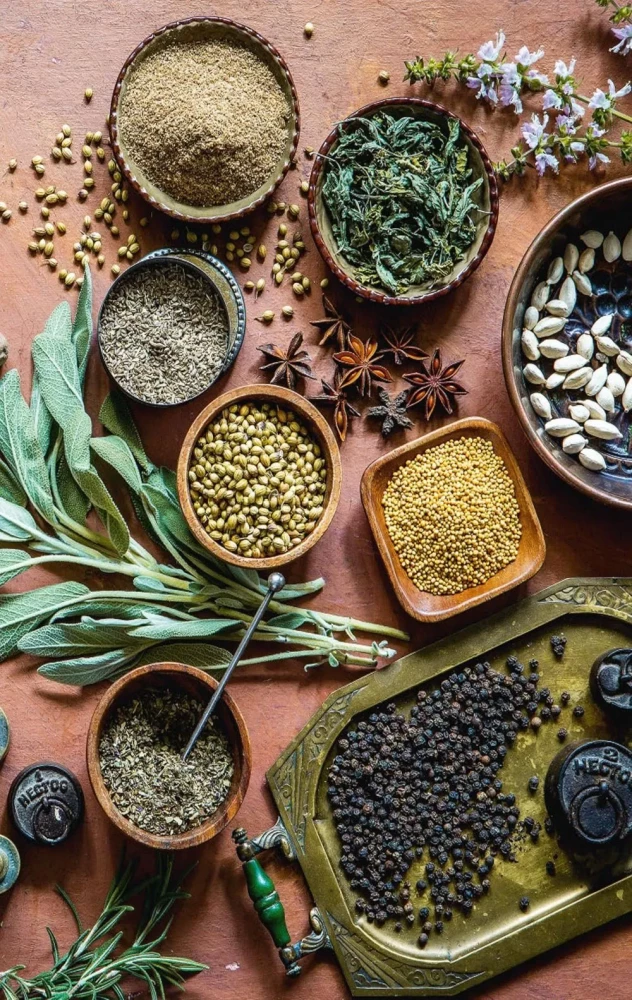 Celebration like by notes. Spices and seasonings