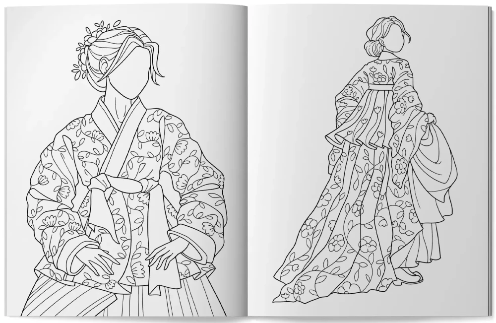 Принцессы Кореи: книга-раскраска