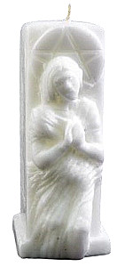 Świeca Anioła Smutku, biała