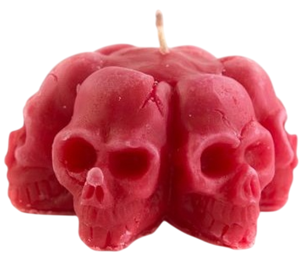 Магическая красная свеча 6 черепов