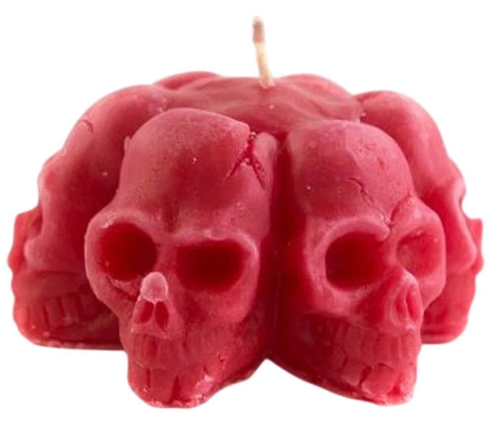 Magiczna czerwona świeca 6 czaszek