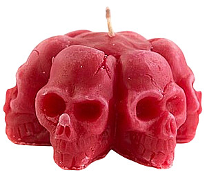 Magiczna czerwona świeca 6 czaszek