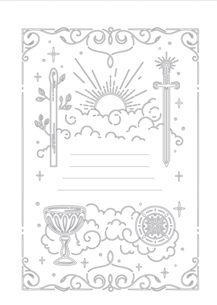 Tarot Journal - Блокнот, дневник, тетрадь, ежедневник таро для таролога на пружине